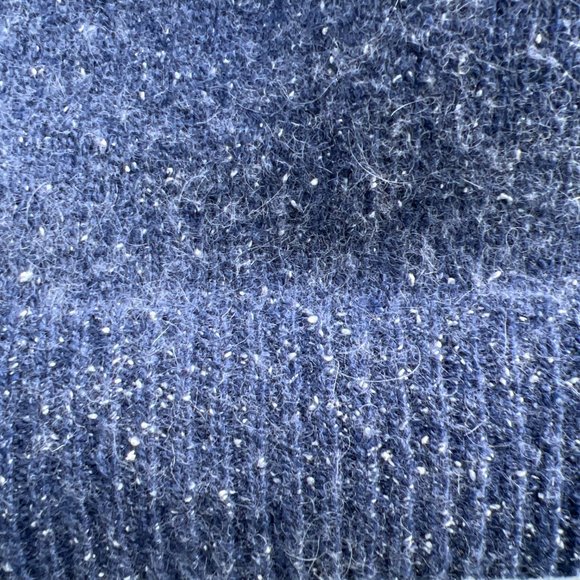 I.B. Diffusion Long Sleeve Silk Blend Cowl Neck Sweater Blue Pullover Size P - Picture 5 of 7